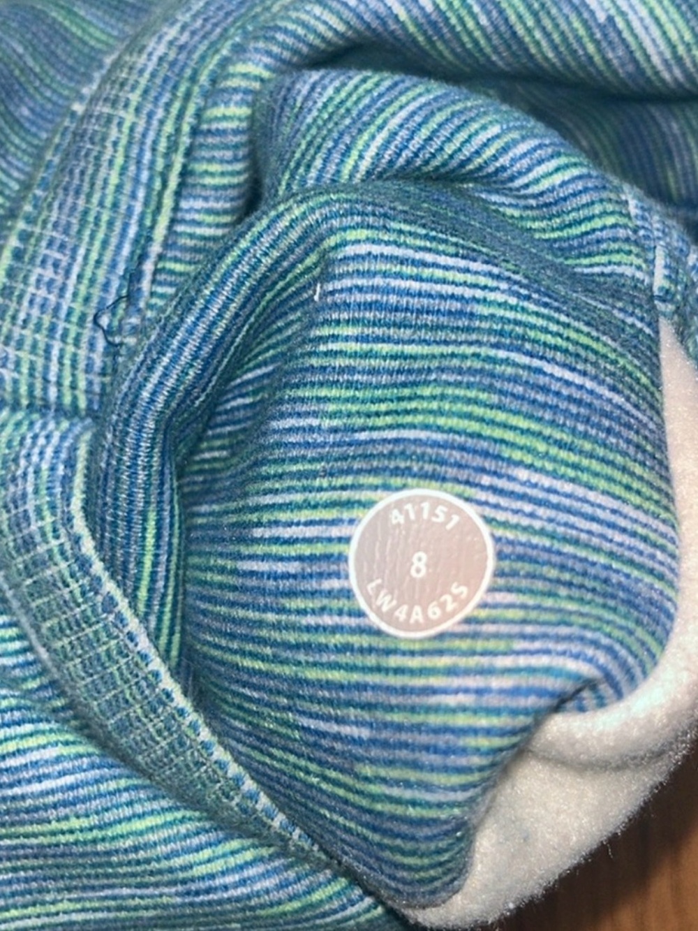Vintage lululemon athletica Blue Teal Space-Dye Scuba Hoodie Size 6 - Picture 5 of 5